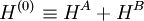 H^{(0)} \equiv  H^{A}+ H^{B}