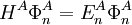  \quad H^A \Phi_n^A = E_n^A\Phi_n^A\quad