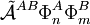  \tilde{\mathcal{A}}^{AB} \Phi^A_n \Phi^B_m